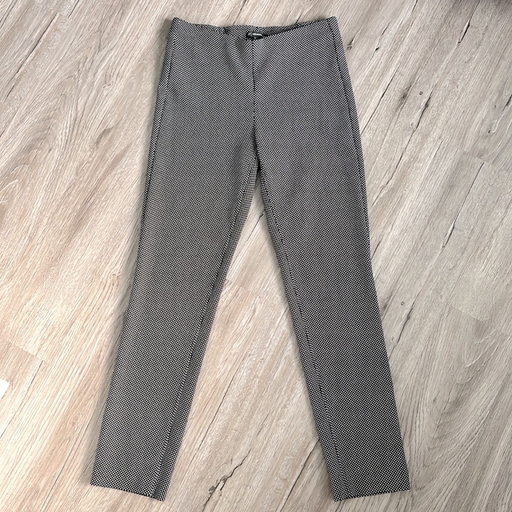 Casual comfort black and white polka dot pants 4